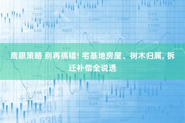 鹰眼策略 别再搞错! 宅基地房屋、树木归属, 拆迁补偿全说透